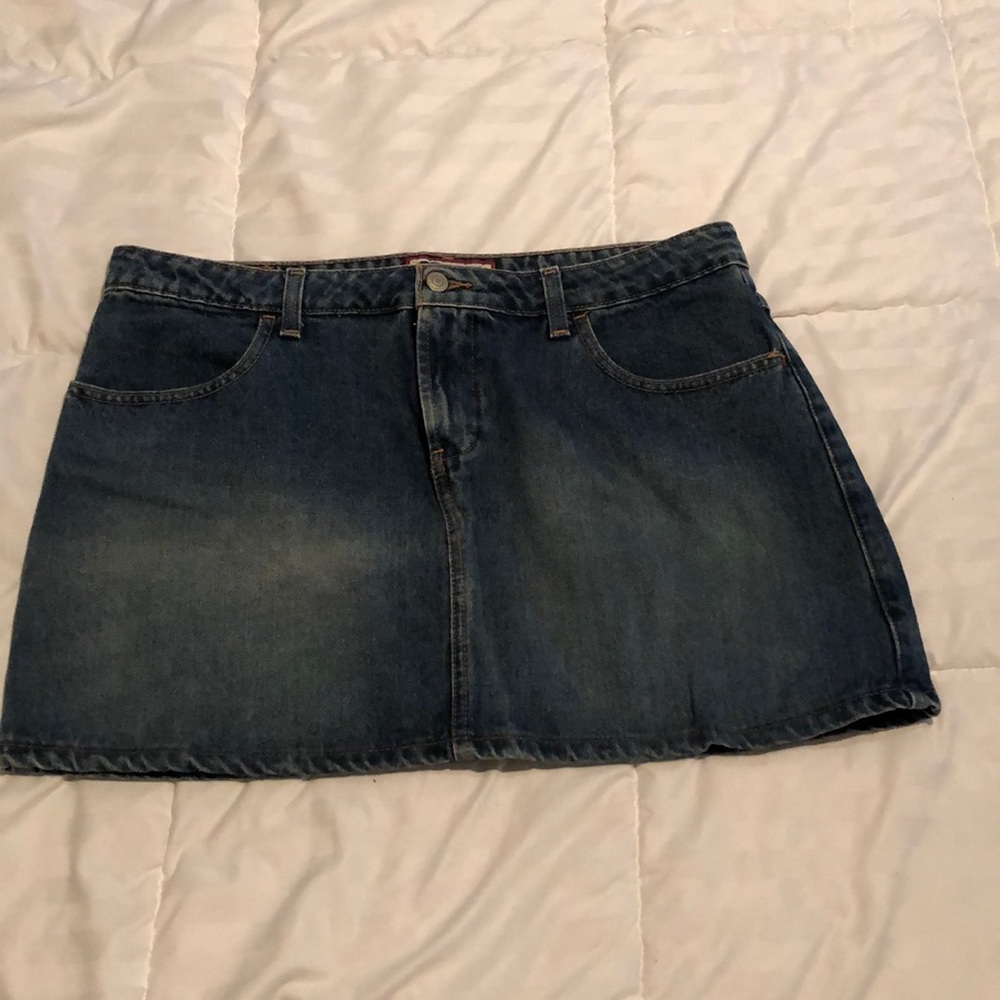 Jean mini skirt